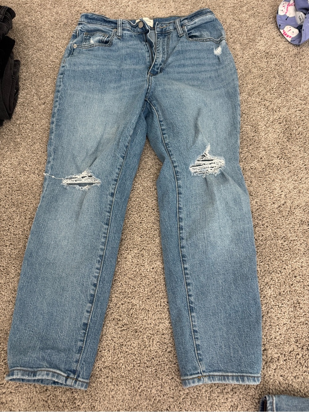 Universal Thread Light Blue Distressed Boyfriend Jeans